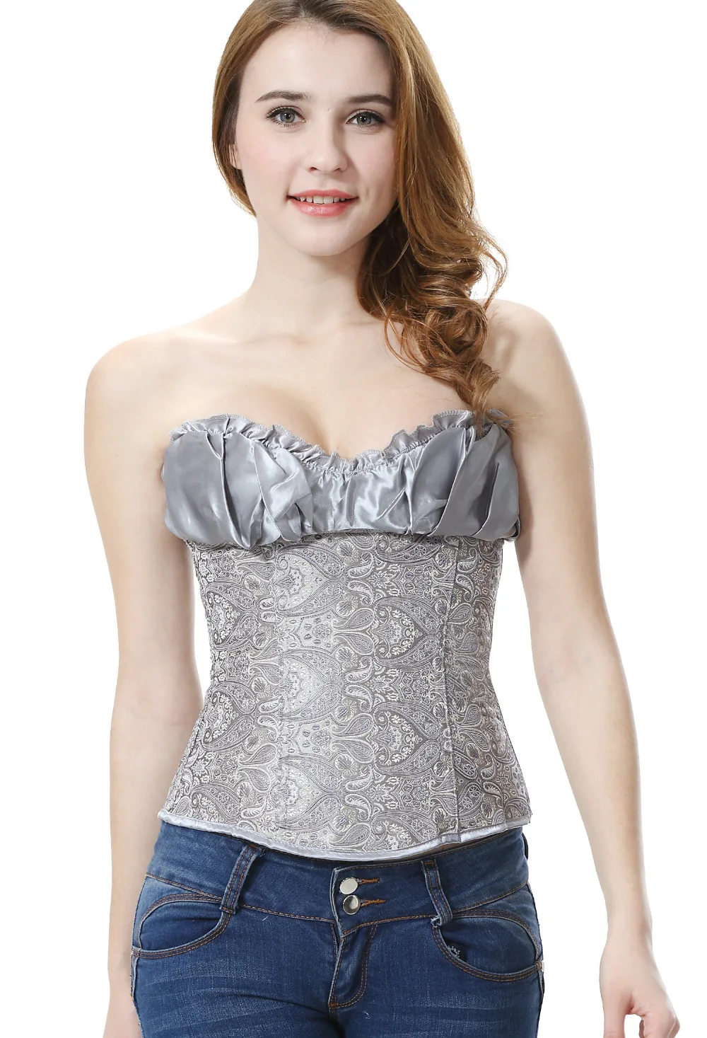 Женский корсет Everbellus со стальными костями большого размера шнуровкой|corset bustier|sexy