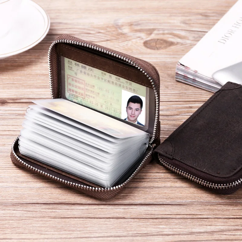 Fashion-Top-Real-Leather-Zipper-Card-Holders-Bank-Credit-Cards-Bag-Large-Capacity-Card-Wallet-Coin