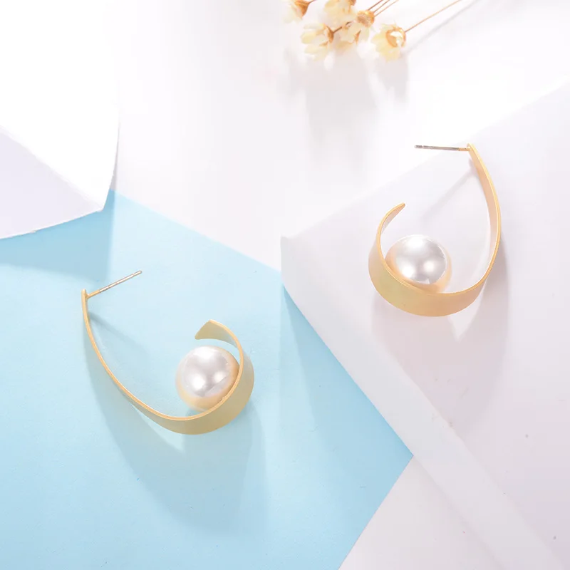 Серьги капельки Shineland модные геометрические женские короткие серьги с