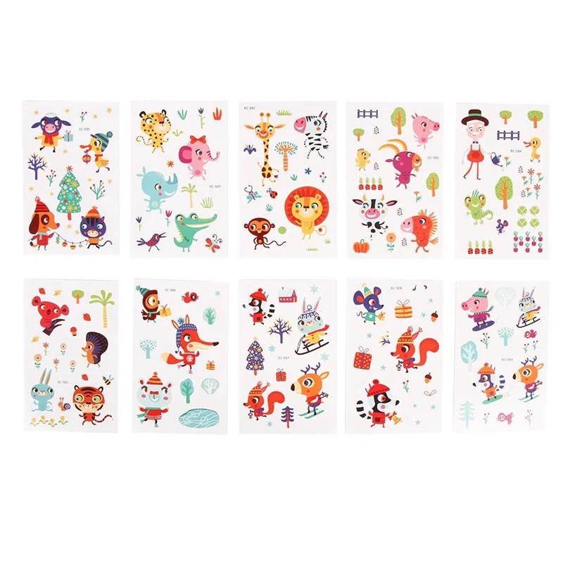 

New 2018 Cartoon Cute Kids Children Squirrel Animal Temporary Tattoo Sticker Body Art