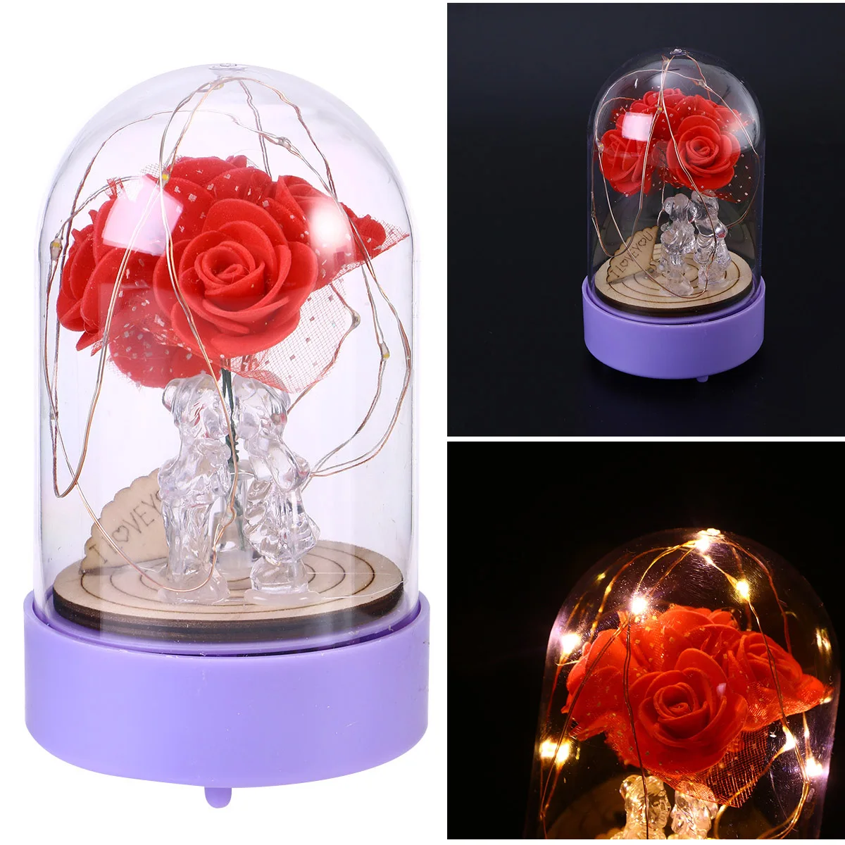 

Innovative led copper ROSE lamp decoration with music light Battery Powered String Light Romantic holiday Gift Decoration