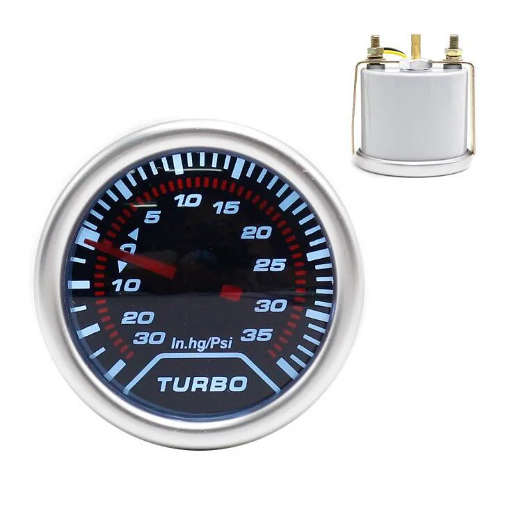 Auto Racing Car Turbo Needle Pointer 30In.hg 35Psi 52mm 12V Pressure