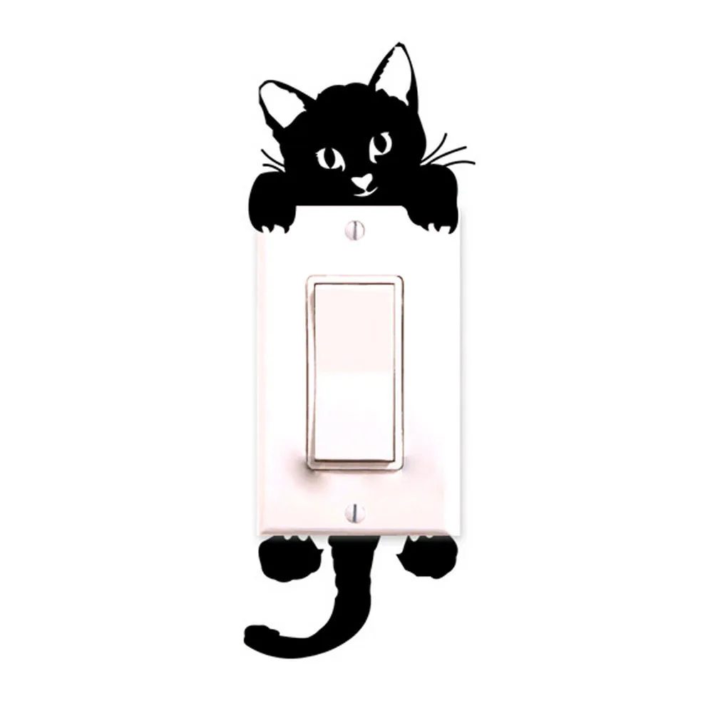 

New Cat Wall Stickers Light Switch Decor Decals Art Mural Baby Nursery Room W515