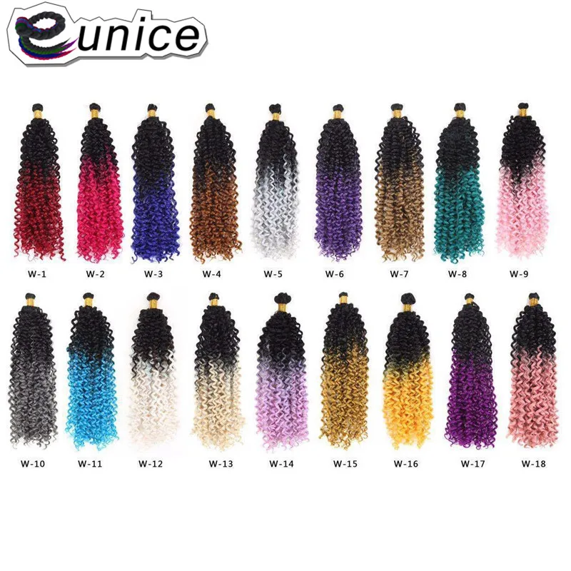 water wave crochet brading hair extensions ombre colors  (1)