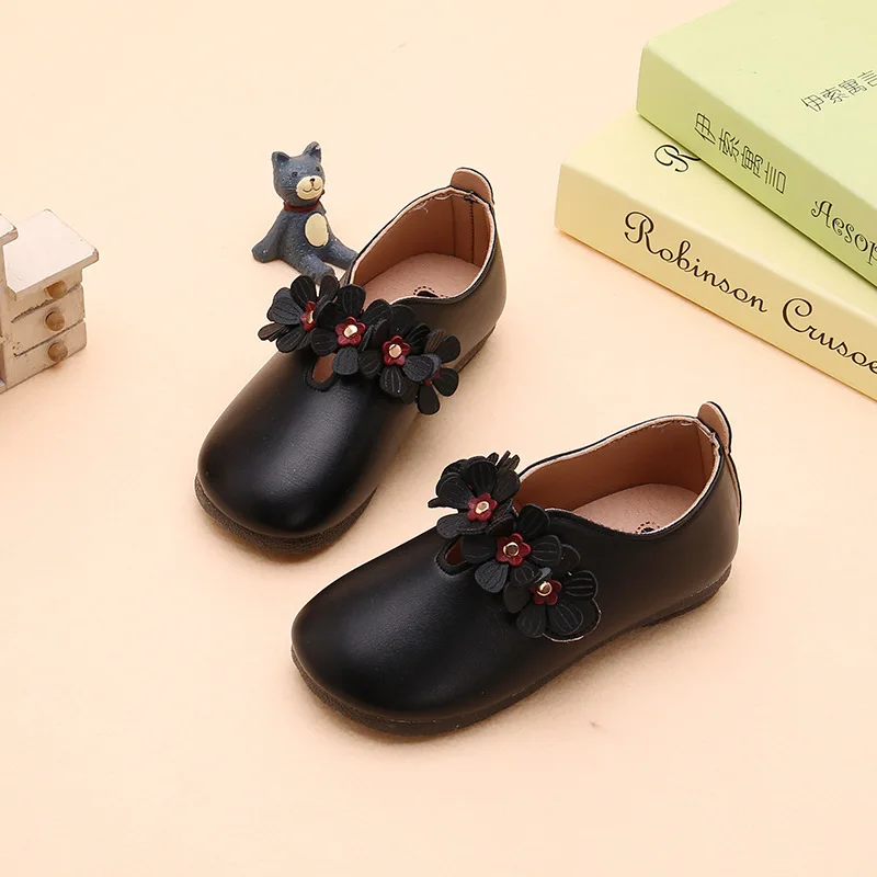 2019 Toddler Girl Shoes Kid Baby Solid Flower Soft Dance Princess Wedding Dance Dress Shoes For Children'S 1 2 3 4 5 6 Year Old