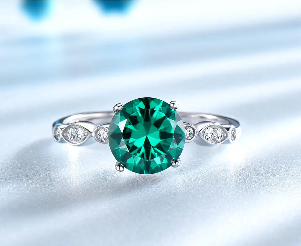 UMCHO-Emerald-sterling-silver-rings-for-women-RUJ016E-1-PC_03