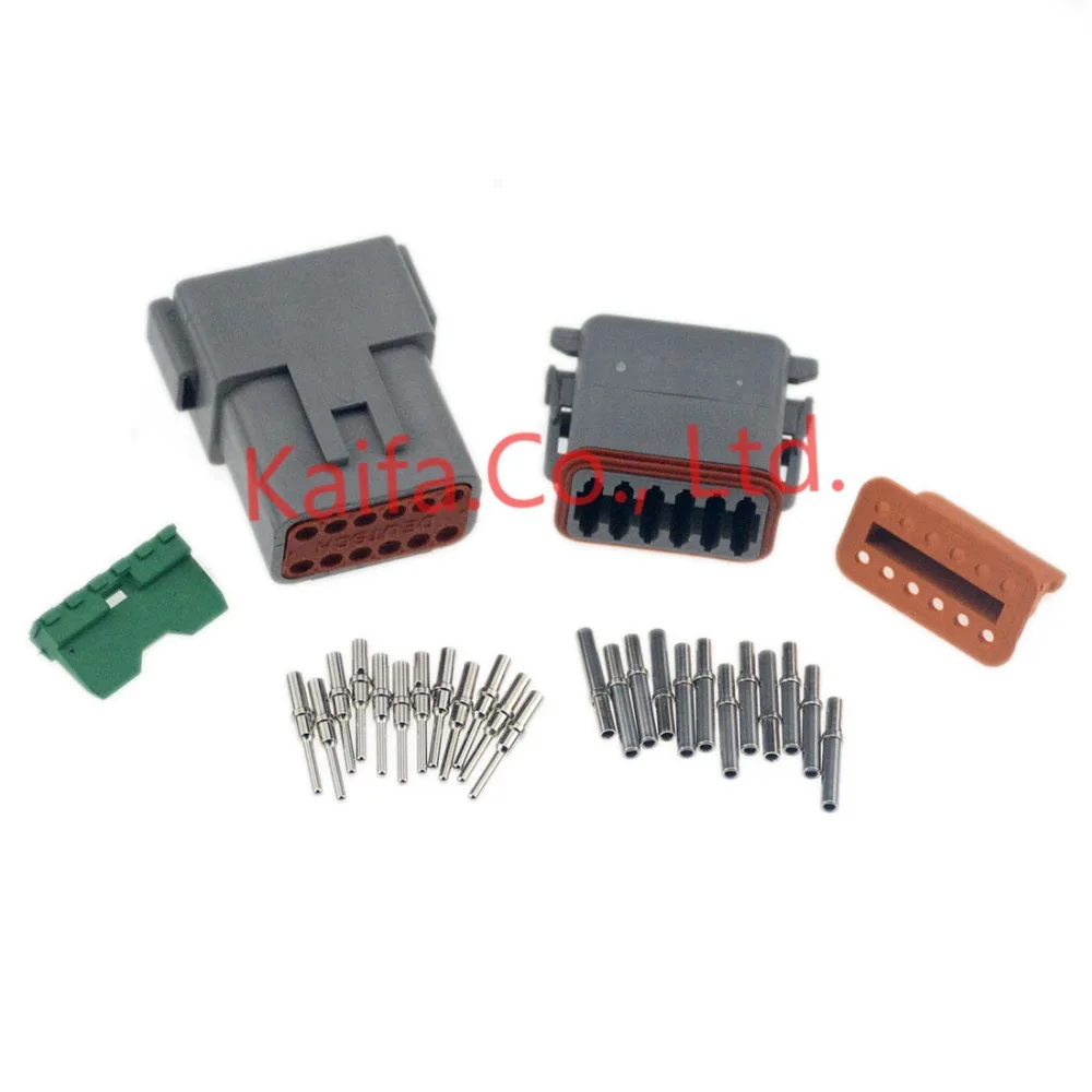1 sets Kit Deutsch DT 8 12 Pin Waterproof Electrical Wire Connector plug Kit DT06 8/12S DT04 8/12P 16 18 GA-in Connectors from Lights & Lighting on ...