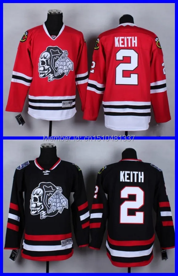 chicago blackhawks black skull jersey