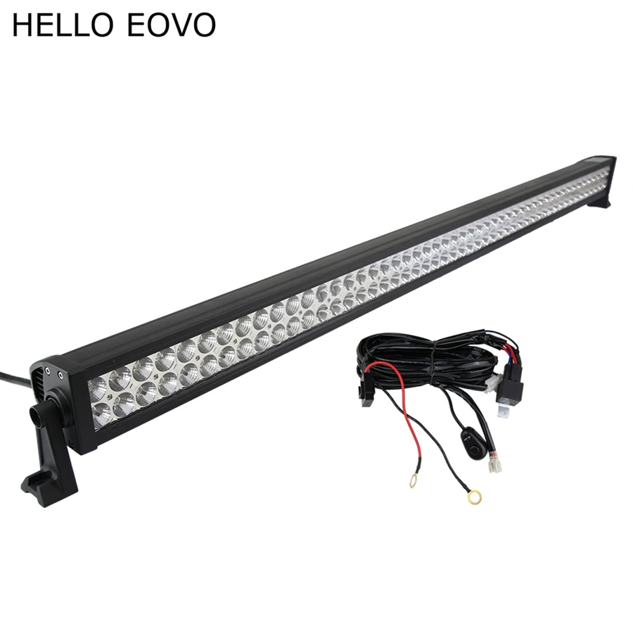 

HELLO EOVO 52 Inch 300W LED Light Bar + Switch Wiring Kit for Off Road Work Driving Offroad Boat Car Truck 4x4 SUV ATV Combo