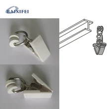 50 Pcs anéis de Cortina Acessórios Roda w. clipe