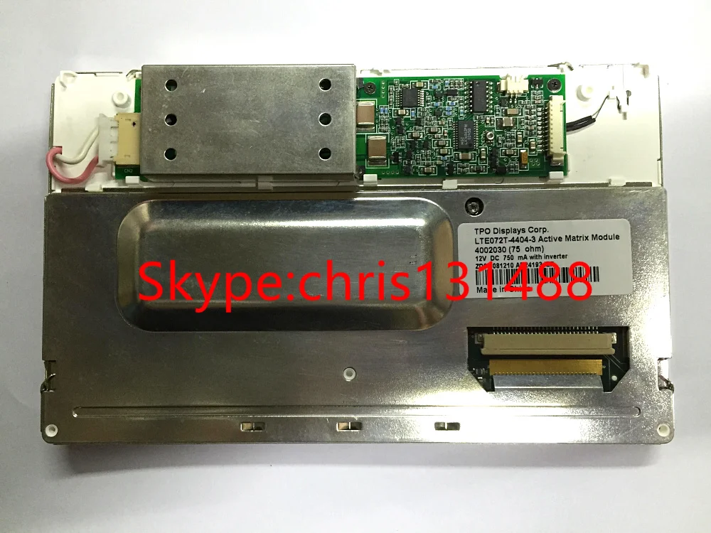 

TPO Display LTE072T-4404-3 CN-PKS 12V screen Active Martrix Module for Peugeot 407 car DVD GPS navigation audio systems