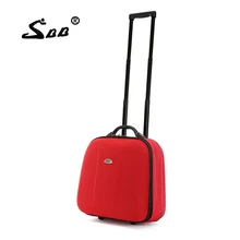 Luggage trolley luggage 16 one way round male oxford fabric travel bag small bag female small