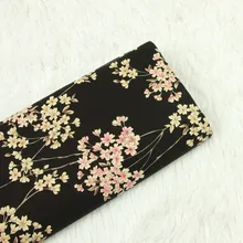 Полуметр простая хлопковая ткань мягкий ветерок цветочный принт Легкий твердый хлопок ручной работы DIY сумка ткань B467