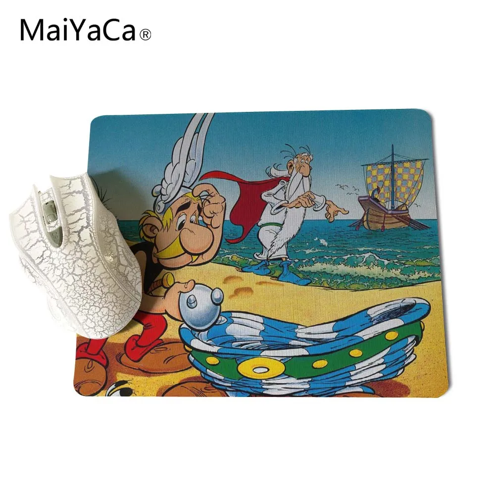 Коврик для мыши MaiYaCa Asterix и Obelix на заказ, мягкий резиновый коврик для самостоятельной игры, персональный Коврик для мыши без оверлока, коврик для мыши