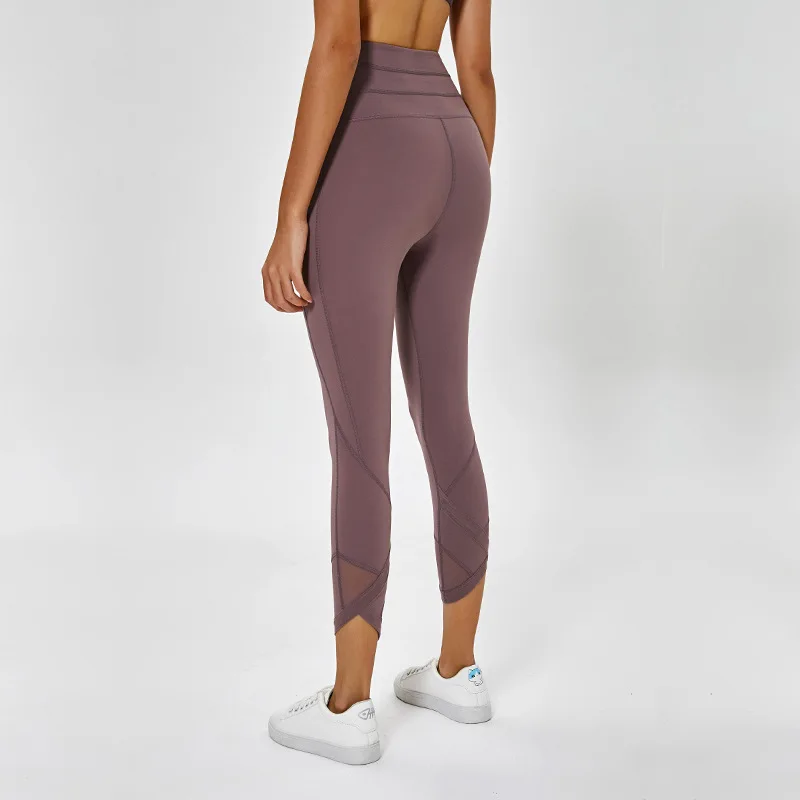 

Colorvalue Cropped Leggings Women High Waisted Tummy Control Workout Active Leggings With Pockets Hot Sale Mesh Yoga Pants 2019