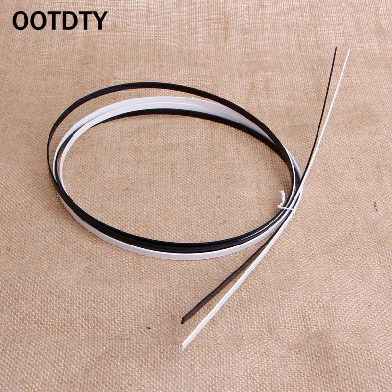 

OOTDTY 2pcs ABS Guitar Binding Purfling Strip 1650 x 1.5mm x 6mm Body Project