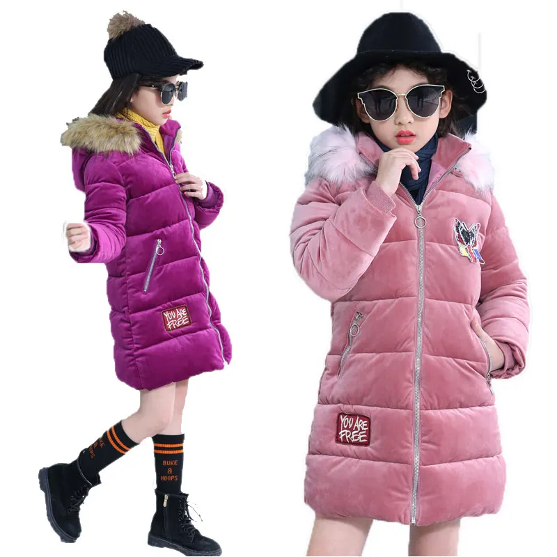 

Winter Jacket Girls Down Coat Girl Kid -30 Degrees New Children's Winter Jacket Children's Warm Padded Hooded Long Down Jacket