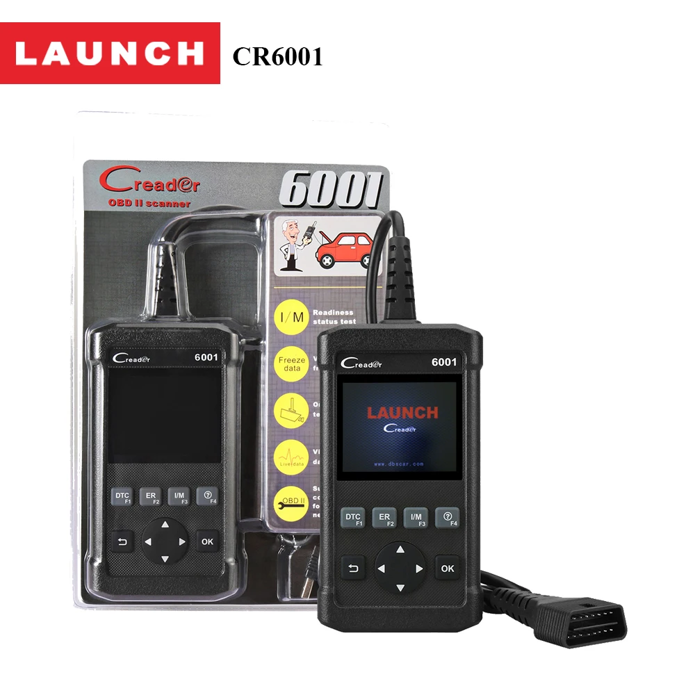 Launch obd2 code reader CR6001 auto scanner 2.8 inch display car