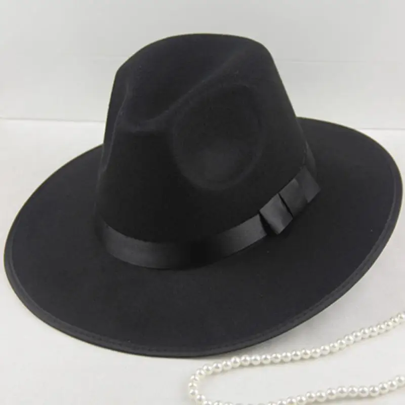 Мужская Женская британская винтажная шерстяная шляпа унисекс с широкими полями, теплая шерстяная шляпа боулинг, джаз шапка для зимы, лета, осени