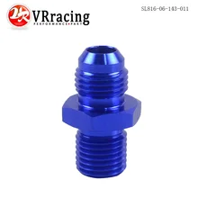 VR RACING-BLUE Male 6AN 6 An Flare to M14x1.5(mm) Metric straight fitting AN 6 To M14 *1.5 Port. Adapter VR-SL816-06-143-011