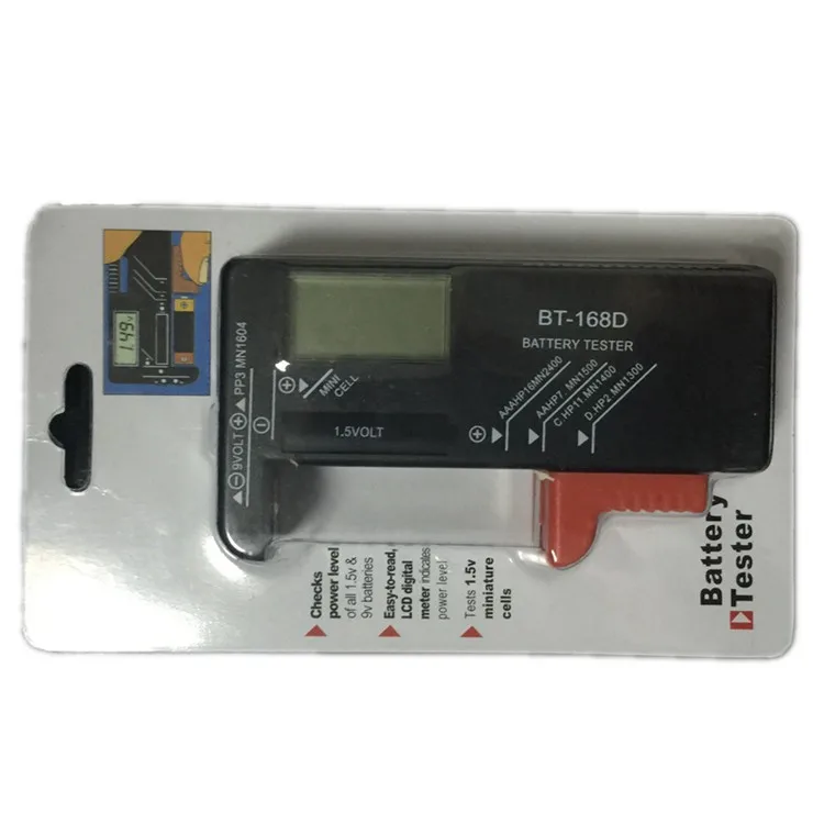 

BT168D Digital Battery Tester Checker for 1.5V and AA AAA Cell BT-168D with color card