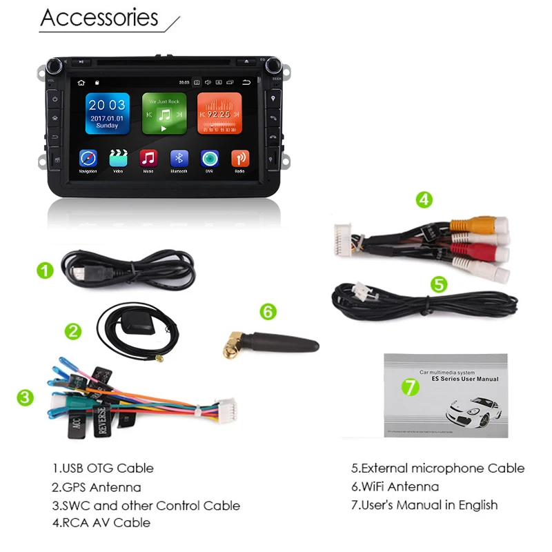 Flash Deal IPS DSP Android 8.0 2 DIN DVD player For Seat Altea Leon Toledo VW Passat B5 b6 V6 B7 POLO golf 5 6 touran TIGUAN SAGITAR GPS 20