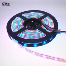 DC5V 5M WS2801 Addressable LED Strip Arduino development ambilight TV 32leds/m 5050 RGB 12mm led Magic Dream Color Rope Light