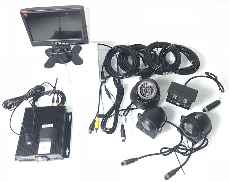 Suporte de Rede Host de Monitoramento de Vídeo de Ciclo de Baixa Proteção da Tensão Global Caminhão Suíte Monitoramento Ahd 4ch Cartão sd Gravador 4g Gps 13 Cheap Câmera multiângulo automotiva