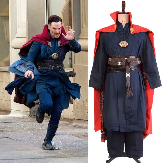 

Movie Doctor Strange Costume Dr. Strange Steve Men Battle Suit Uniform Full Set Outfit Halloween Carnival Cosplay Costumes