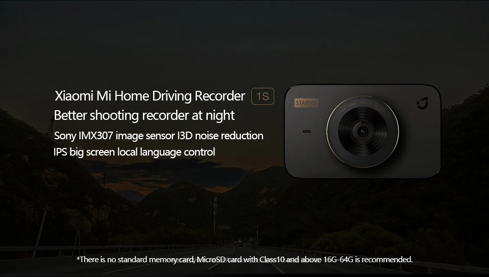 Xiaomi Mijia 1080P видеорегистратор Carcorder 1S DVR Автомобильный регистратор 3D шумоподавление ips экран локальное Голосовое управление