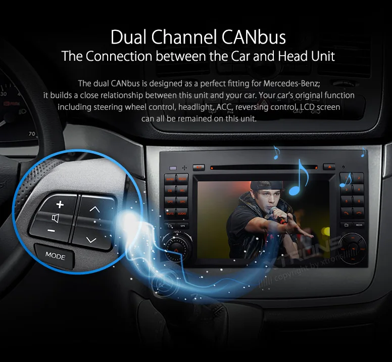 Flash Deal XTRONS 7 inch 2 Din Radio Car DVD Player CANbus GPS Navigation for Mercedes Benz B-Class W245 2005-2011/A-Class W169 2004-2012 7
