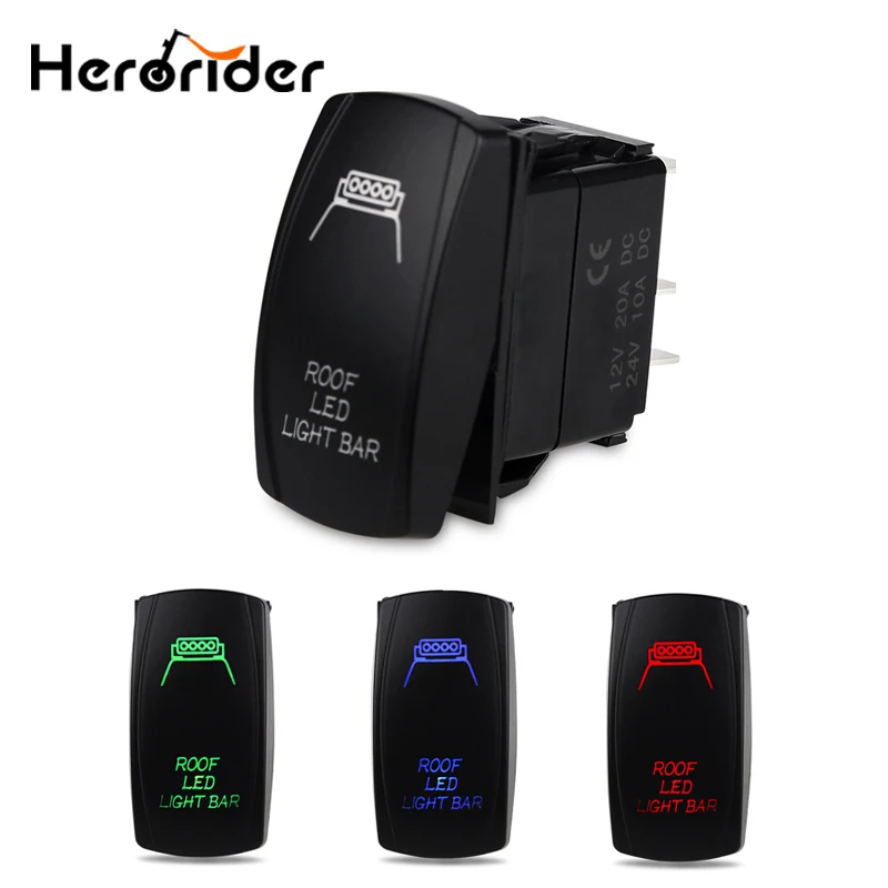 

Waterproof 12V Led Car Switch Boat Truck Light Toggle Switch 5pin ON-OFF Toggle Rocker Reverse Rear Light Switch