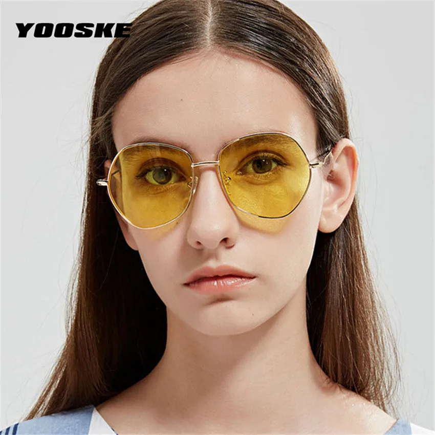 Buy Yooske Sunglasses Women Classic Brand Designer Hexagon Sun Glasses Metal