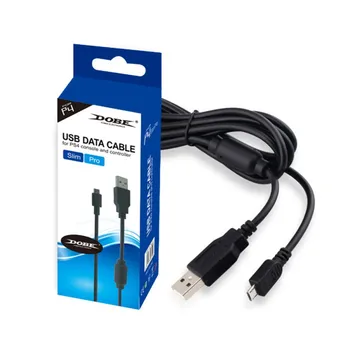 

2M High Quality USB Charging Cable For PS4 SLIM & Pro Controller USB DATA Cable For PS4 Host and Handel With Color Box