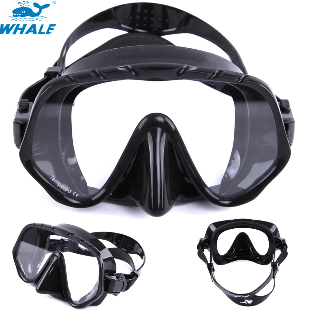 Frameless Diving Mask Scuba Diving Equipment Tempered Swimming Goggles Anti Fog With Clear