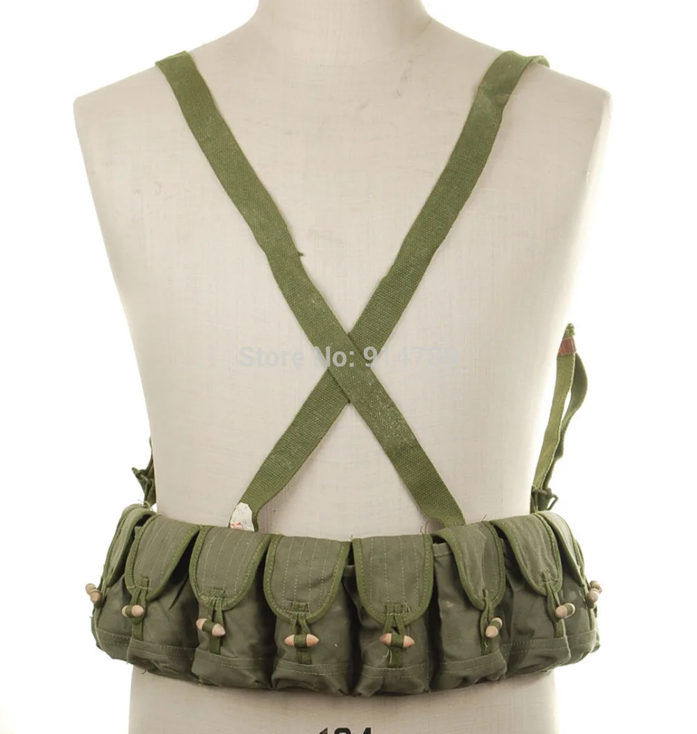 

SURPLUS CHINESE MILITARY SKS TYPE 56 SEMI AMMO CHEST RIG BANDOLIER POUCH-31165