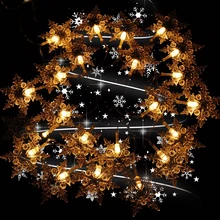 9 Цвета 10 m 80 Снежинка Батарея светодиодный Рождественские огни с утолщённой меховой опушкой, Natal светящиеся гирлянды Свадебные украшения огни пульт дистанционного управления Casamento