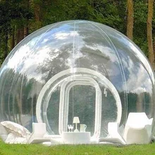 Новая открытая надувная палатка с одной трубкой, гигантская прозрачная палатка для семейного кемпинга на продажу