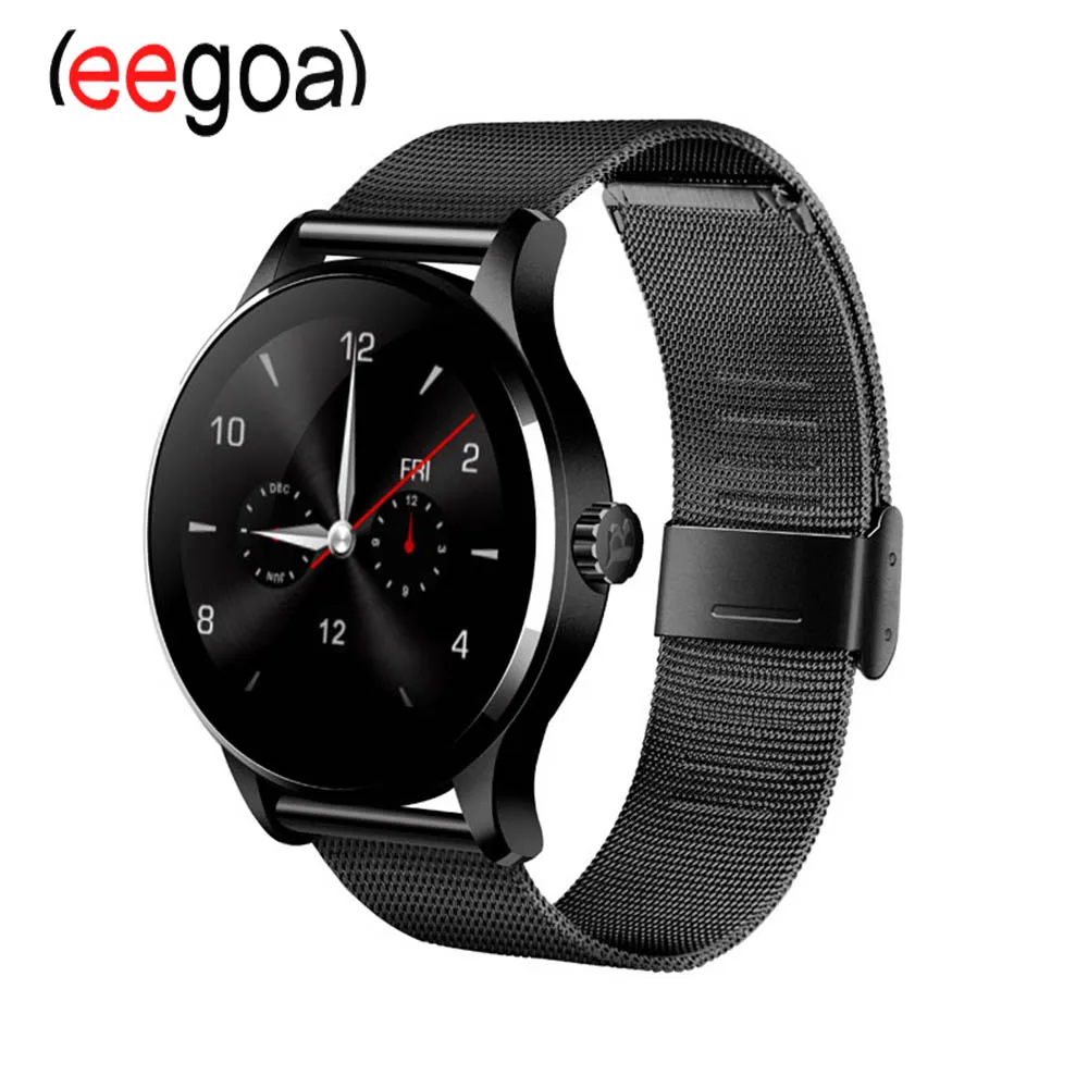 

K88H Smart Watch 1.22 Inch IPS Round Screen Support Sport Heart Rate Monitor Bluetooth Smartwatch For Apple Huawei IOS Android