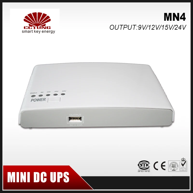 Мини Портативный UPS с 110 240V входом 9 V/12 V/15/24 V Выход 8800mAh литиевая батарея Встроенный