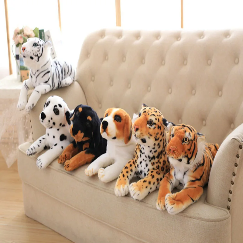 BSTAOFY Dropshipping 40CM Dog and Tigers Pumping Paper Box Plush Toys Stuffed Animal Creative