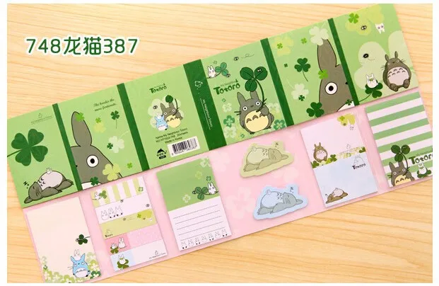 1 шт Kawaii Totoro Melody 6 складных блокнотов для заметок Sticky Notes Post It Bookmark подарочные канцелярские товары