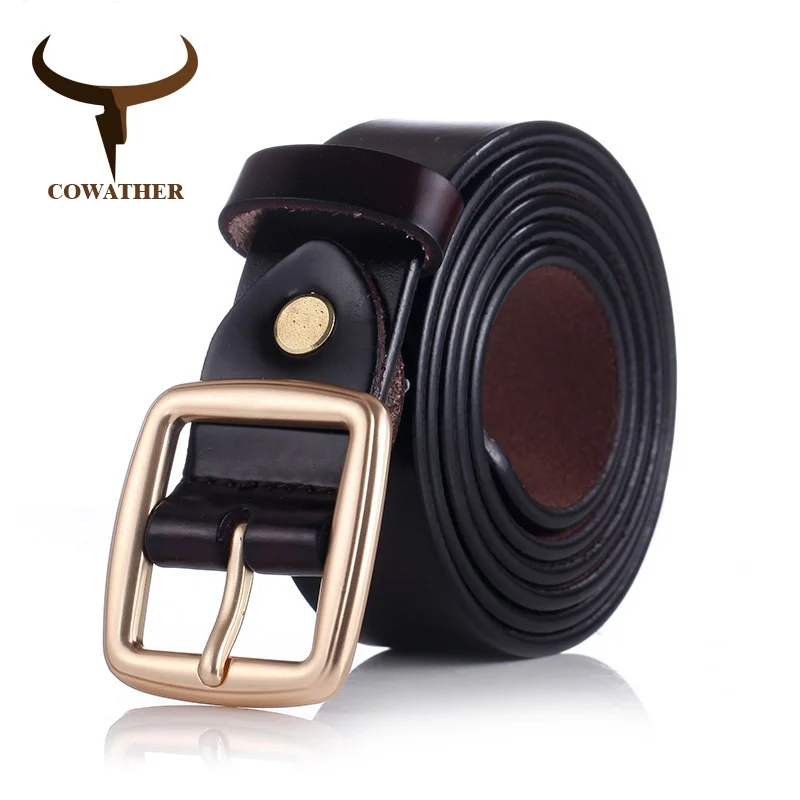 Ремень COWATHER из натуральной воловьей кожи для женщин 2019|pin buckle|belt cowbrand women belt |