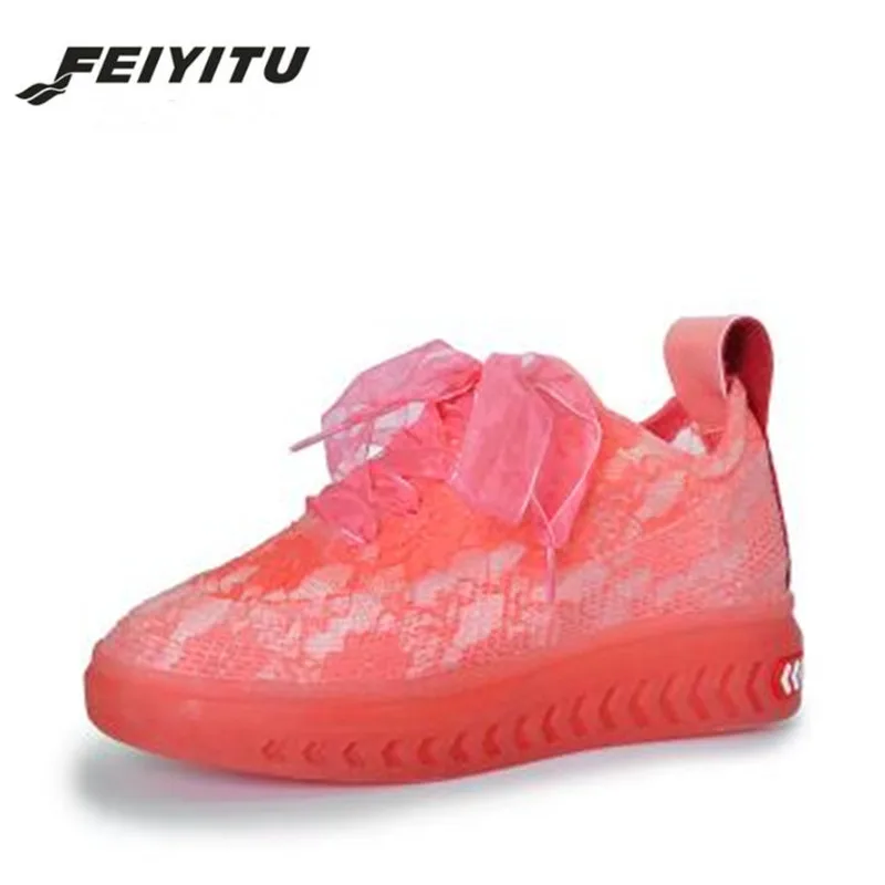 FeiYiTu/Женская обувь на платформе Цвет белый желтый красный Сезон весна 2018 года