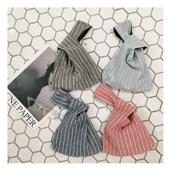 

Luxury Brand Women Clutch bag Fashion stripe Mobile phone package Women drawstring Japanese simple Mini Handbag coin purse
