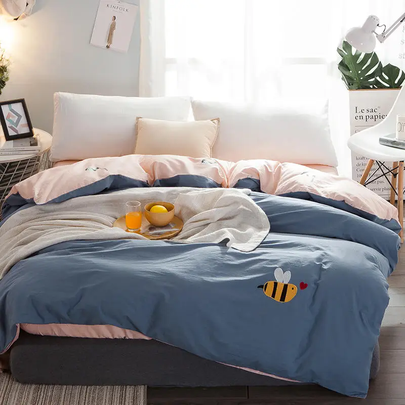 

High quality very comfortable soft 100% Cotton Duvet Cover Washed Cotton 1pcs Quilt Cover 160x210/200x230/220x240cm