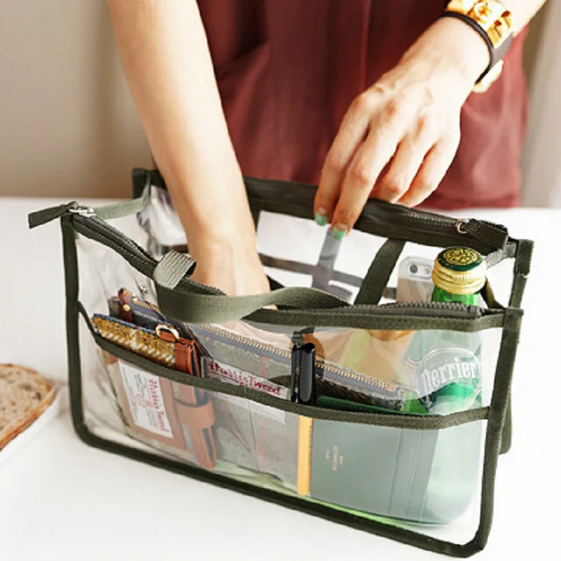 

Creative briefcase transparent waterproof PVC cosmetic bag receive bag wash gargle