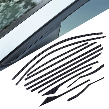 

CITALL PVC Black Car Side Window Sticker Decal Chrome Trim Blackout Overlay Fit for Honda Accord 10th Sedan 4 Door 2018
