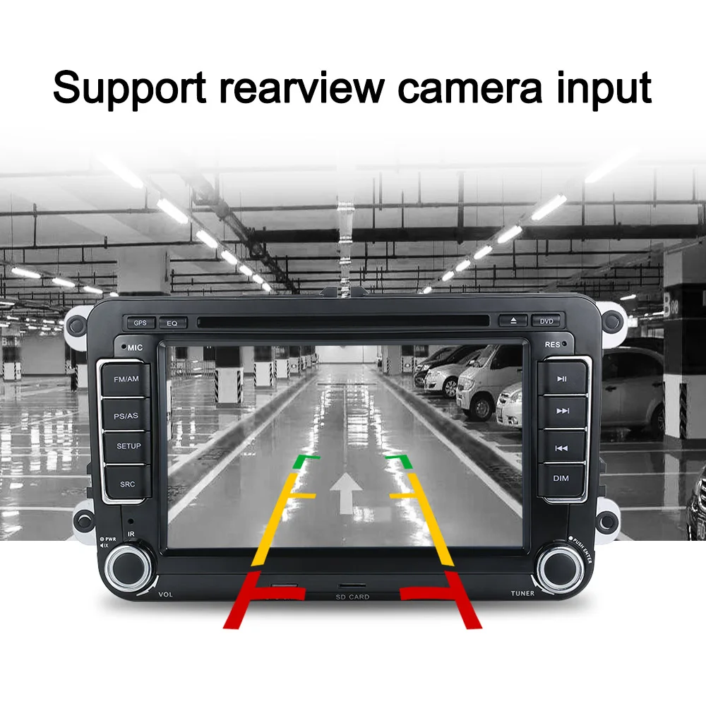 Perfect 2 Din 7" HD Car DVD Carro Multimidia Player GPS Navi BT FM Universal Autoradio Cassette Recorder Automagnitola for VolksWagen VW 2