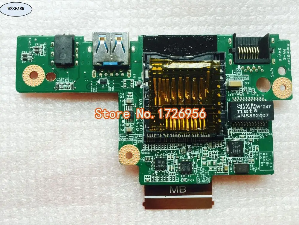 Original For 3360 V3360 USB LAN Audio SD Card Reader Board 0V4Y1J V4Y1J